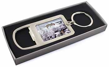 Field Mice, Snow Mouse Chrome Metal Bottle Opener Keyring in Box