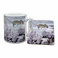 Field Mice, Snow Mouse Mug and Coaster Set