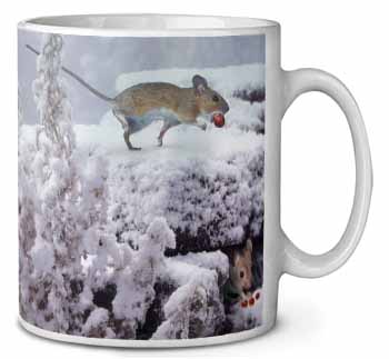 Field Mice, Snow Mouse Ceramic Coffee Mug/Tea Cup