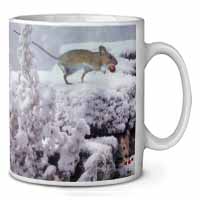 Field Mice, Snow Mouse Ceramic 10oz Coffee Mug/Tea Cup