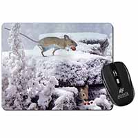 Field Mice, Snow Mouse Computer Mouse Mat