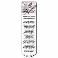 Snow Mouse and Robin Print Bookmark, Book mark, Printed full colour