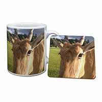 Pretty Antelope Mug+Coaster Christmas/Birthday Gift Idea