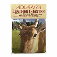 Pretty Antelope Single Leather Photo Coaster Animal Breed Gift