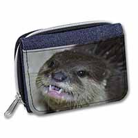 Cheeky Otters Face Unisex Denim Purse Wallet