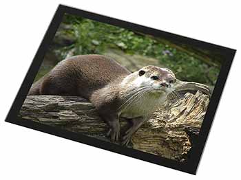 River Otter Black Rim High Quality Glass Placemat