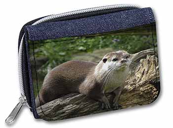 River Otter Unisex Denim Purse Wallet