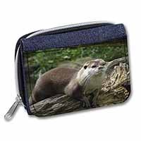 River Otter Unisex Denim Purse Wallet