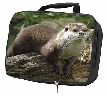 River Otter Black Insulated School Lunch Box/Picnic Bag