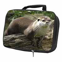 River Otter Black Insulated School Lunch Box/Picnic Bag