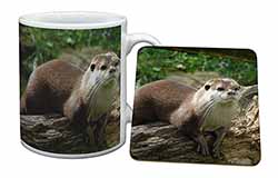 River Otter Mug and Coaster Set