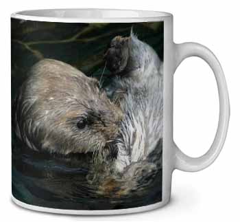 Floating Otter Ceramic 10oz Coffee Mug/Tea Cup