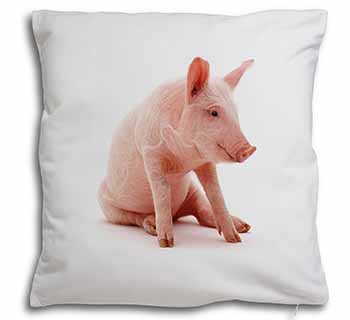 Cute Pink Pig Soft White Velvet Feel Scatter Cushion
