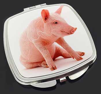 Cute Pink Pig Make-Up Compact Mirror