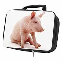Cute Pink Pig Black Insulated School Lunch Box/Picnic Bag