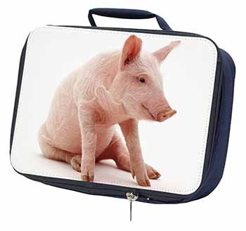 Cute Pink Pig Navy Insulated School Lunch Box/Picnic Bag