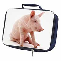 Cute Pink Pig Navy Insulated School Lunch Box/Picnic Bag