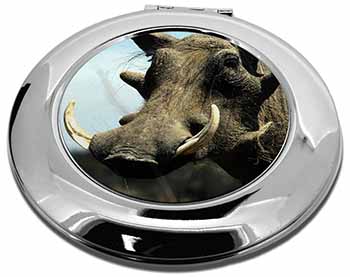 Wart Hog-African Pig Make-Up Round Compact Mirror