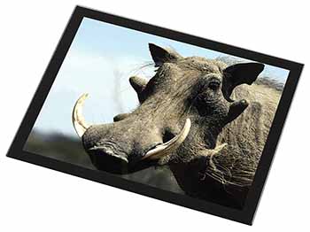 Wart Hog-African Pig Black Rim High Quality Glass Placemat