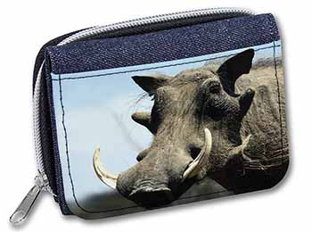 Wart Hog-African Pig Unisex Denim Purse Wallet