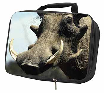 Wart Hog-African Pig Black Insulated School Lunch Box/Picnic Bag