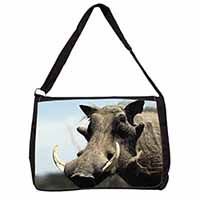 Wart Hog-African Pig Large Black Laptop Shoulder Bag School/College