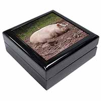 Sleeping Pig Print Keepsake/Jewellery Box