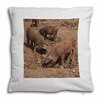 New Baby Pigs Soft White Velvet Feel Scatter Cushion