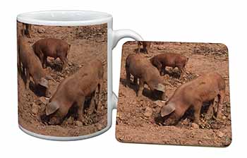 New Baby Pigs Mug and Coaster Set