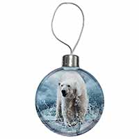 Polar Bear on Ice Water Christmas Bauble