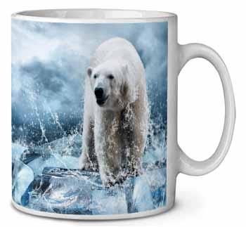 Polar Bear on Ice Water Ceramic 10oz Coffee Mug/Tea Cup