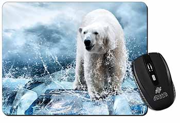 Polar Bear on Ice Water Computer Mouse Mat