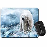 Polar Bear on Ice Water Computer Mouse Mat