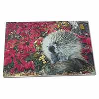 Large Glass Cutting Chopping Board Porcupine Wildlife Print