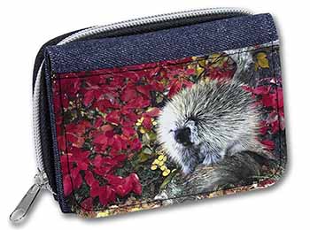 Porcupine Wildlife Print Unisex Denim Purse Wallet