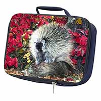 Porcupine Wildlife Print Navy Insulated School Lunch Box/Picnic Bag
