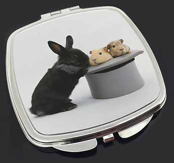 Rabbit and Guinea Pigs in Top Hat Make-Up Compact Mirror