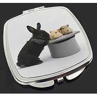 Rabbit and Guinea Pigs in Top Hat Make-Up Compact Mirror