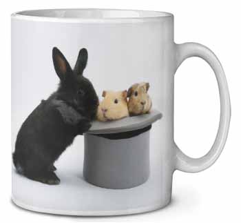 Rabbit and Guinea Pigs in Top Hat Ceramic 10oz Coffee Mug/Tea Cup