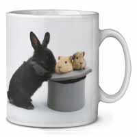 Rabbit and Guinea Pigs in Top Hat Ceramic 10oz Coffee Mug/Tea Cup