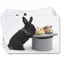 Rabbit and Guinea Pigs in Top Hat Picture Placemats in Gift Box