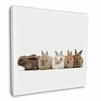 Cute Rabbits Square Canvas 12"x12" Wall Art Picture Print