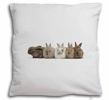 Cute Rabbits Soft White Velvet Feel Scatter Cushion