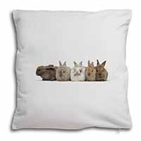 Cute Rabbits Soft White Velvet Feel Scatter Cushion