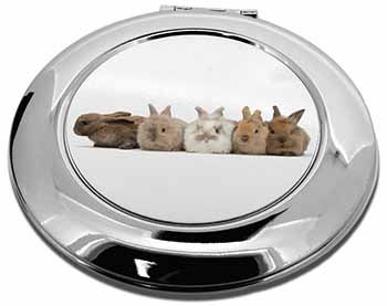 Cute Rabbits Make-Up Round Compact Mirror