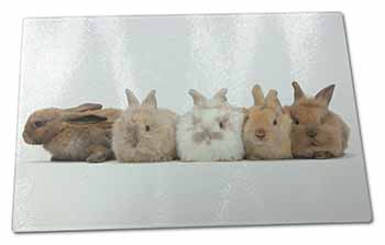 Large Glass Cutting Chopping Board Cute Rabbits