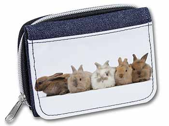 Cute Rabbits Unisex Denim Purse Wallet