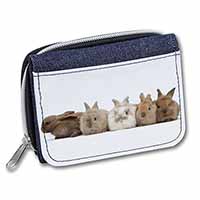 Cute Rabbits Unisex Denim Purse Wallet