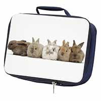 Cute Rabbits Navy Insulated School Lunch Box/Picnic Bag