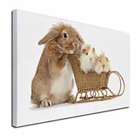 Rabbit and Guinea Pigs Canvas X-Large 30"x20" Wall Art Print